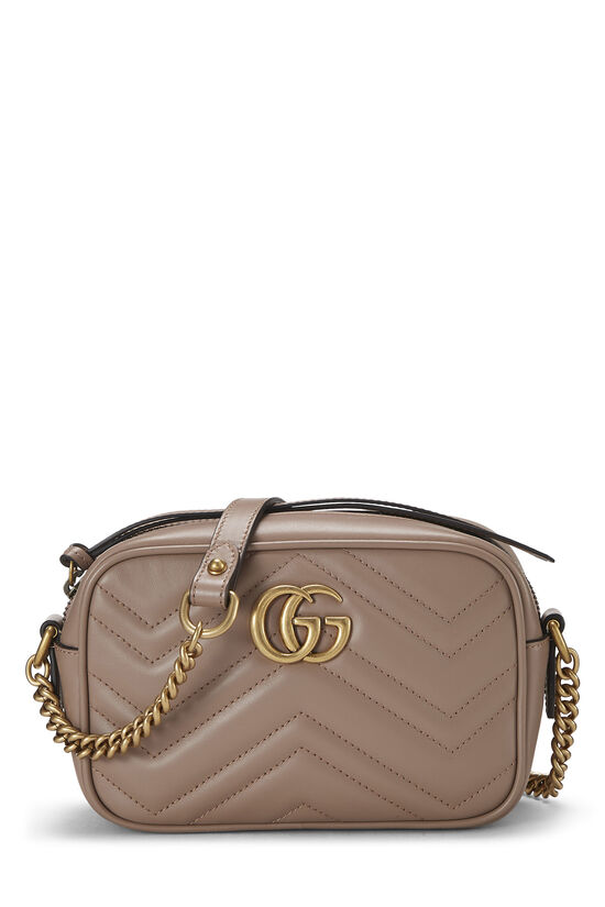 Pink Leather GG Marmont Crossbody Bag Mini, , large image number 0