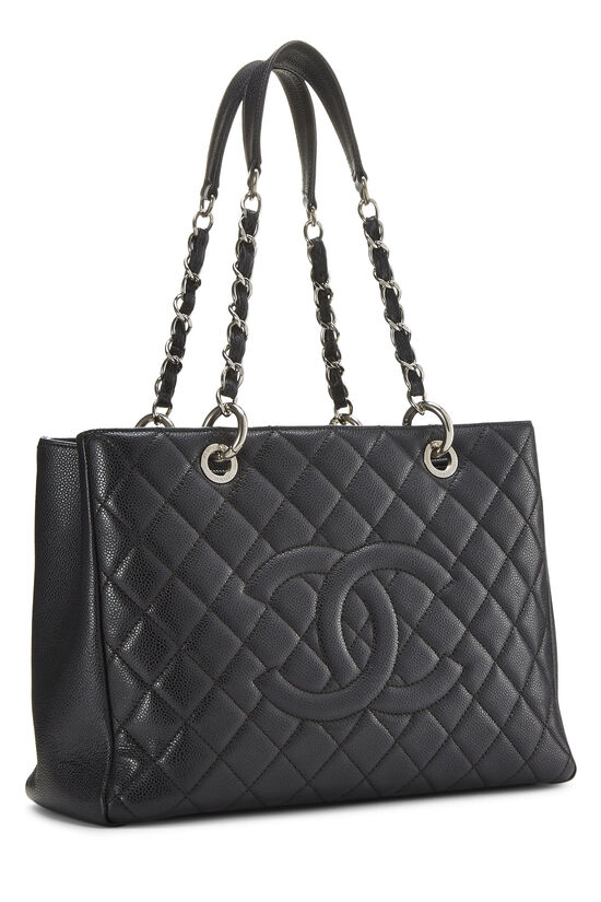 Chanel Grand Shopping Tote Bag Vintage Black Leather ref.190612