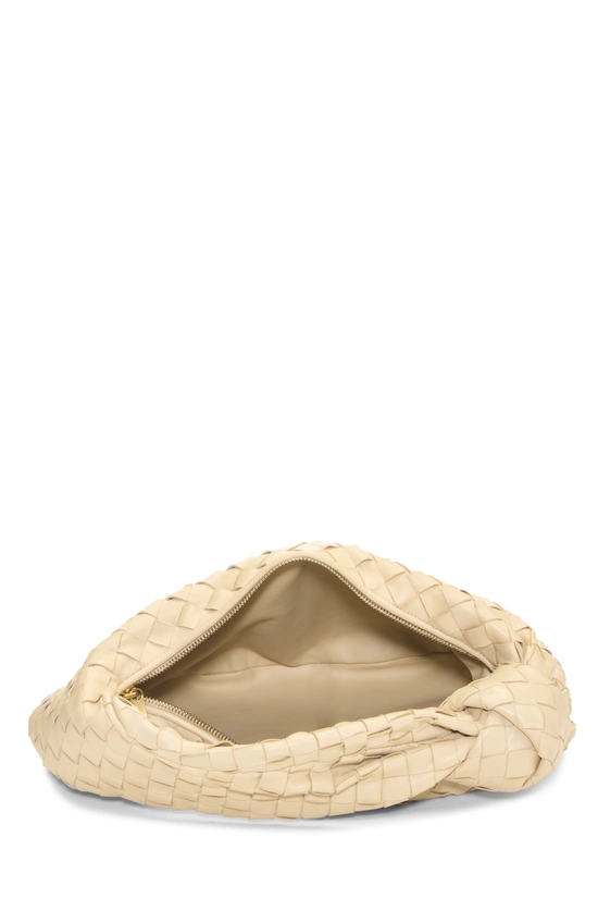 Beige Intrecciato Leather Teen Jodie, , large image number 5