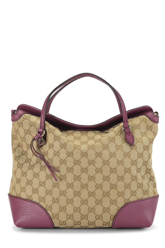Pink Original GG Canvas Bree Handbag, , large image number 0