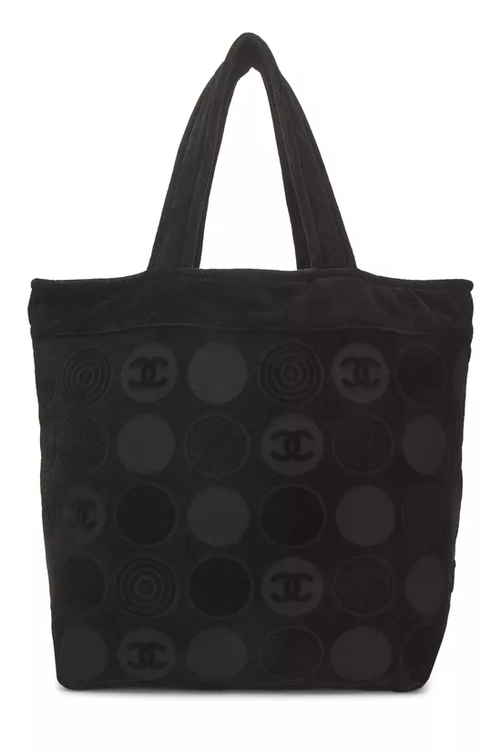 Black Terry Cloth Beach Tote XL, , large image number 0