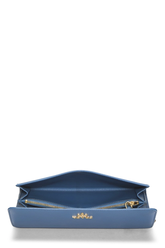 Blue Saffiano Leather Wallet On Chain (WOC), , large image number 3