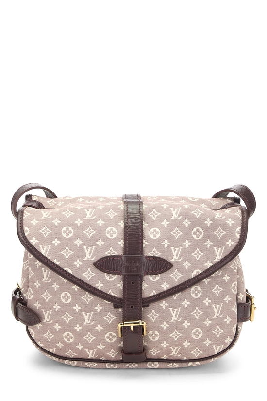 Burgundy Monogram Mini Lin Saumur PM, , large image number 0