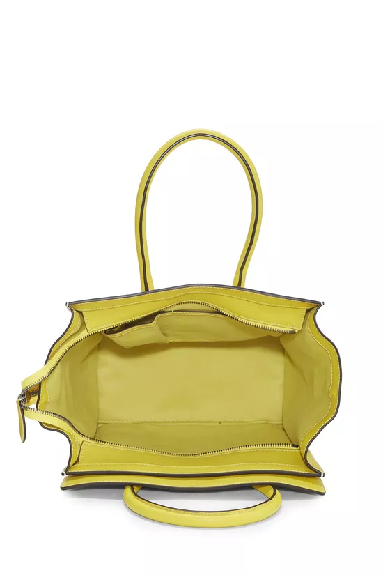 Yellow Drummed Calfskin Luggage Mini, , large image number 5