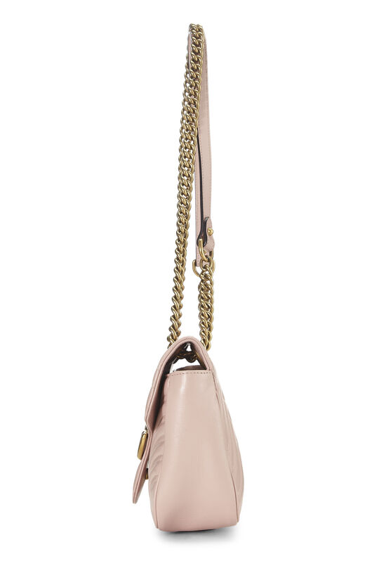 Pink Leather GG Marmont Shoulder Bag Small, , large image number 2