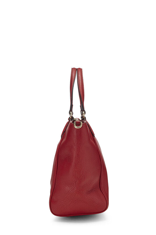 Red Grained Leather Soho Top Handle Bag, , large image number 4