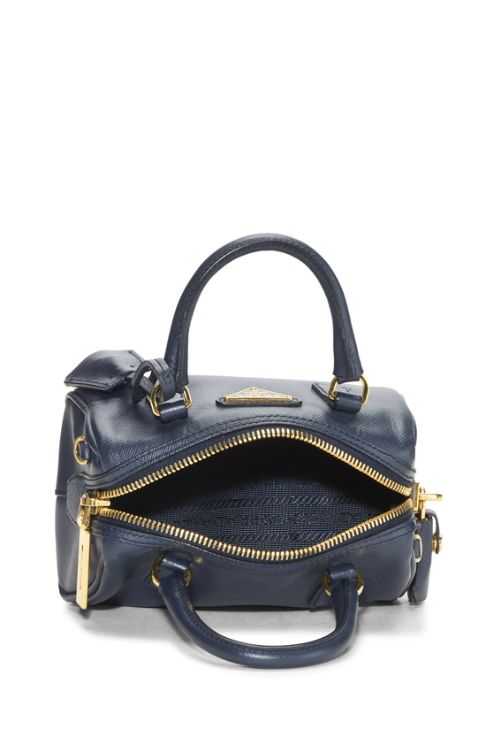 Navy Saffiano Leather Boston Mini, , large image number 5
