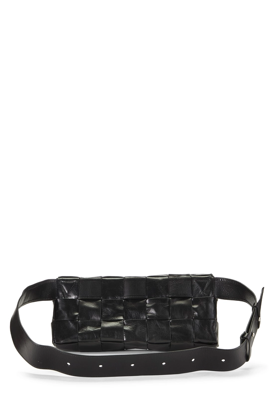 Black Maxi Intrecciato Stretch Cassette, , large image number 3