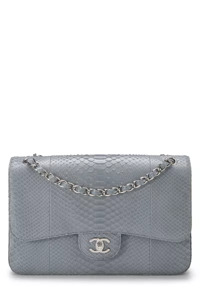 Blue Python New Classic Double Flap Jumbo