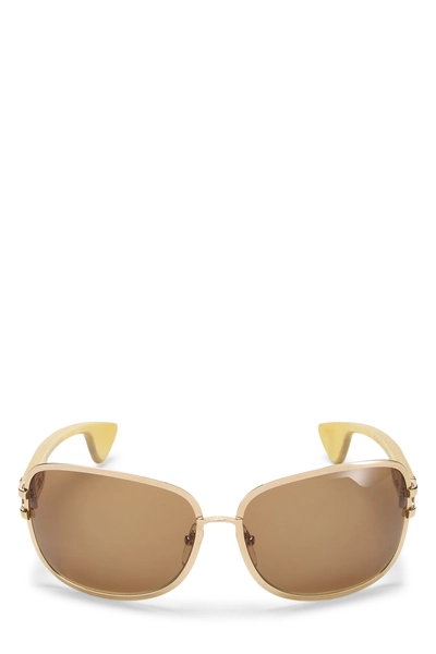 Brown Metal Pink Candle Sunglasses