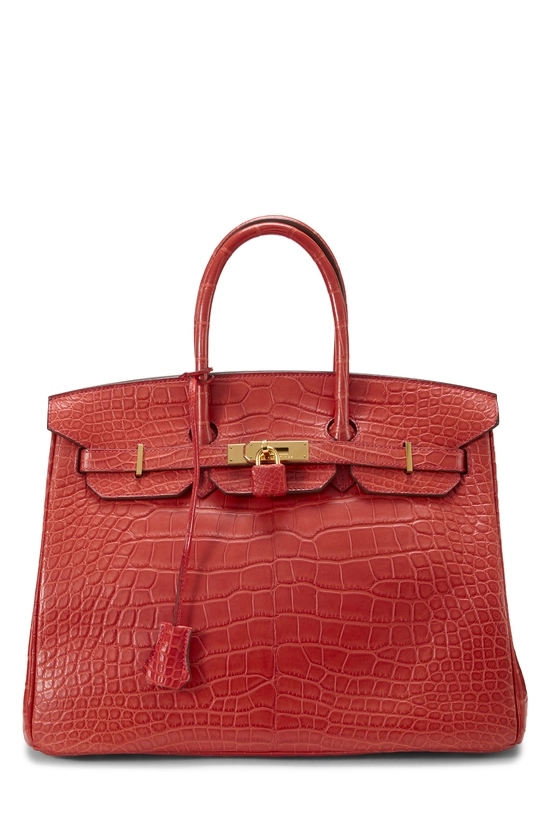 Geranium Matte Alligator Birkin 35, , large image number 0