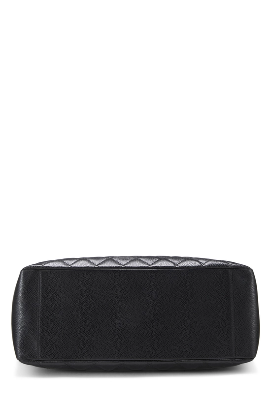 Black Quilted Caviar Grand Shopping Tote (GST), , large image number 4