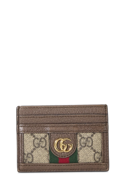 Brown GG Supreme Canvas Ophidia Card Case