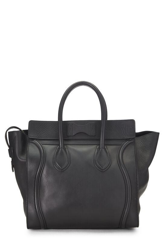 Black Smooth Calfskin Leather Luggage Micro, , large image number 3
