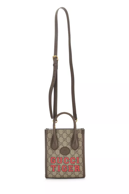 Brown GG Supreme Canvas Tiger Tote Mini, , large image number 1