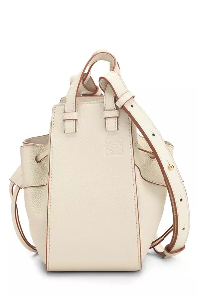 White Calfskin Hammock Bag Mini