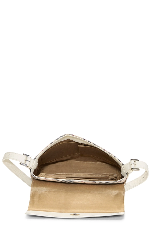 Cream Jacquard Check Flap Crossbody Small, , large image number 5