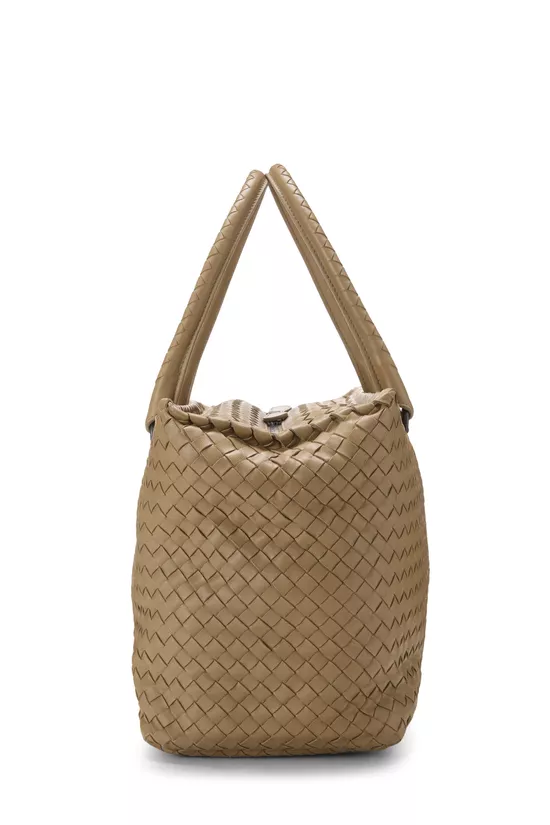 Beige Intrecciato Brick Tote, , large image number 2