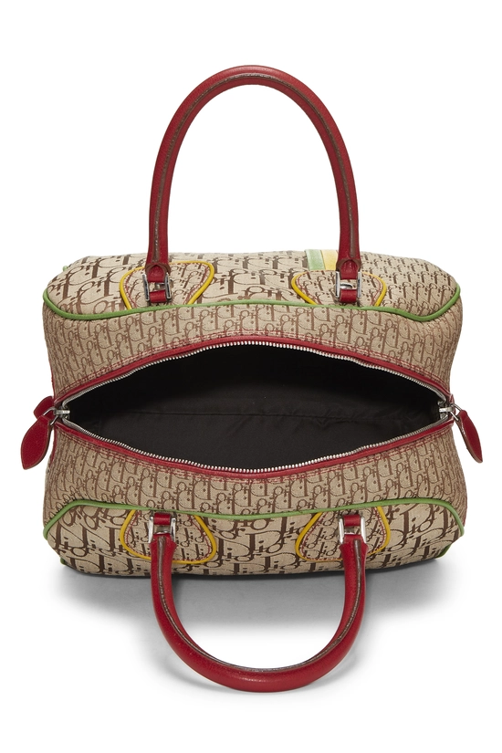 Brown Trotter Coated Canvas Rasta Bowler Bag, , large image number 5