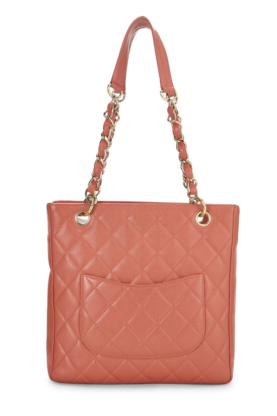 Pink Quilted Caviar Petite Shopping Tote (PST), , large image number 3