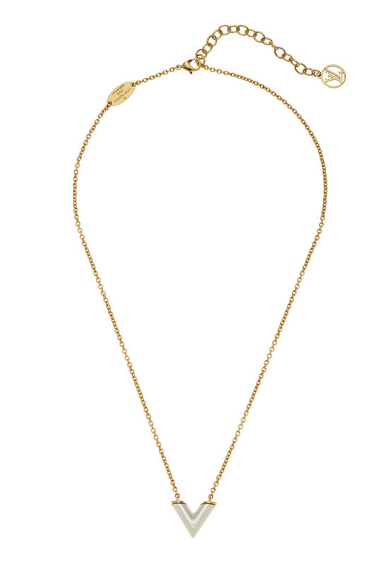 Gold Essential V Necklace, , large image number 0