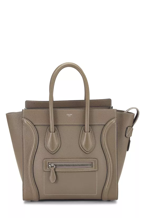 Grey Drummed Calfskin Luggage Micro, , large image number 0