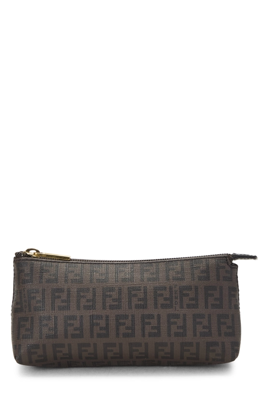 Brown Zucchino Coated Canvas Pouch, , large image number 0