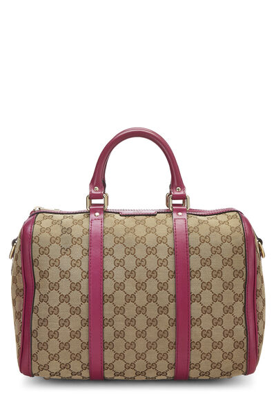 Pink GG Canvas Boston Hobo Bag
