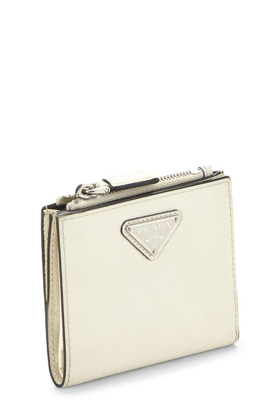 White Saffiano Snap Compact Wallet, , large image number 1