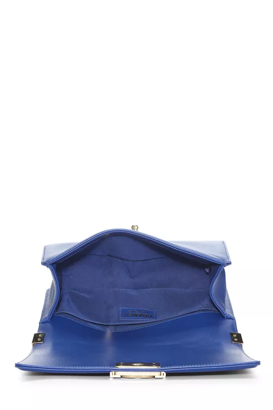 Blue Quilted Lambskin Boy Bag Medium, , large image number 5