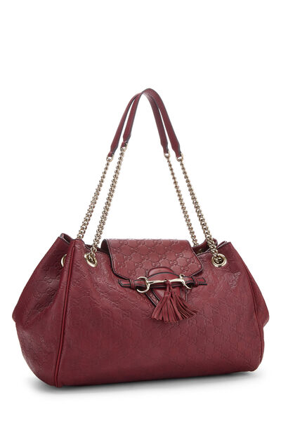 Burgundy Guccissima Emily Chain Tote , , large
