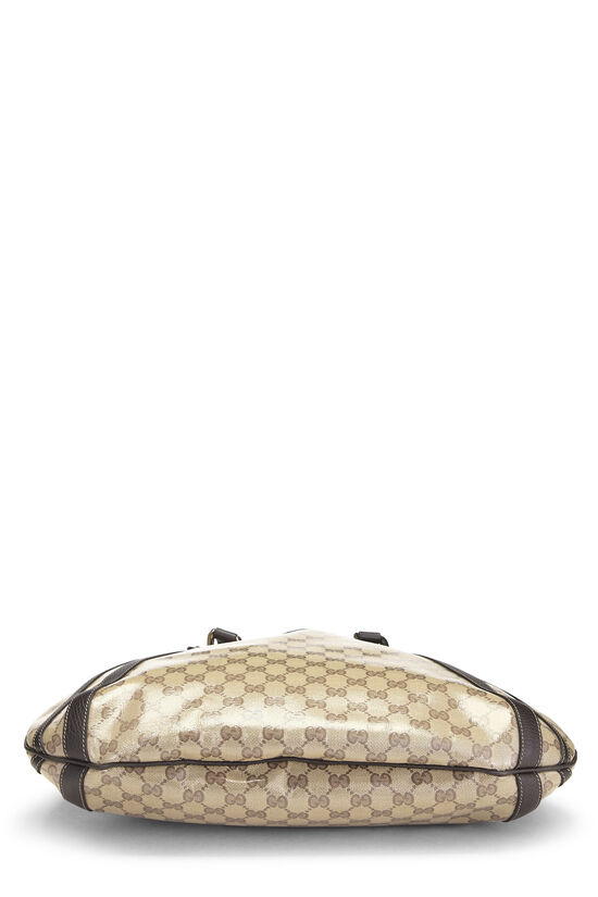 Brown Crystal Canvas Abbey Convertible Hobo, , large image number 4