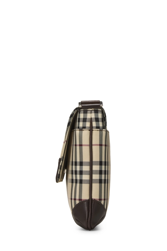 Brown House Check Nylon Flap Messenger Small, , large image number 2