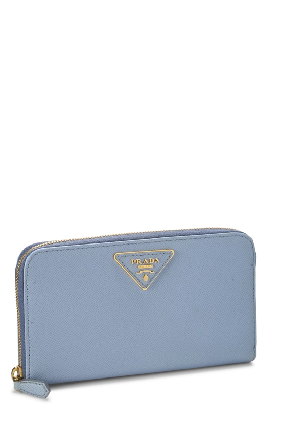 Blue Saffiano Zip Around Wallet, , large image number 1