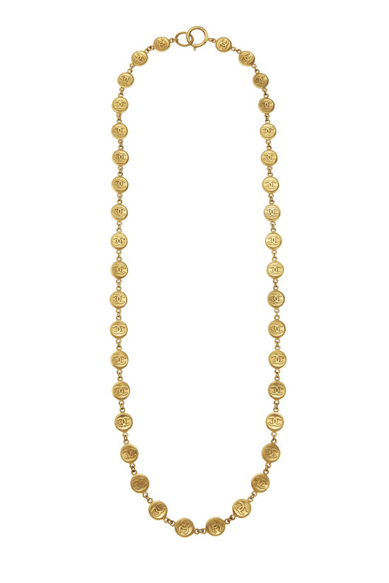 Chanel Gold 'CC' Coins Chain Necklace Q6JAKV17DB008