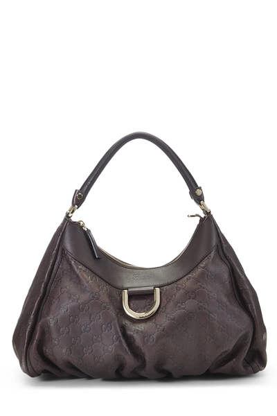 Gucci Brown Guccissima D-Ring Abbey Shoulder Bag