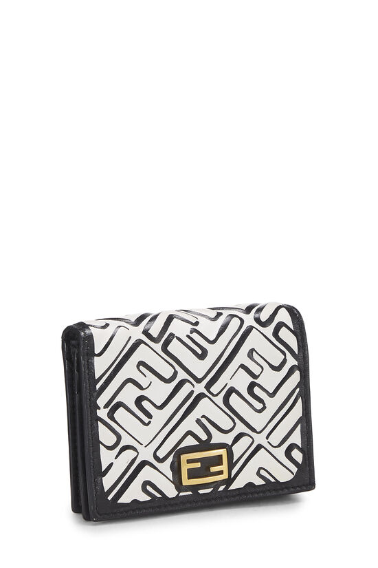 Joshua Vides x Fendi Black & White Zucca Embossed Compact Wallet, , large image number 1
