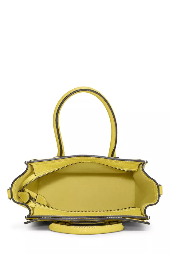 Yellow Drummed Calfskin Luggage Nano, , large image number 5