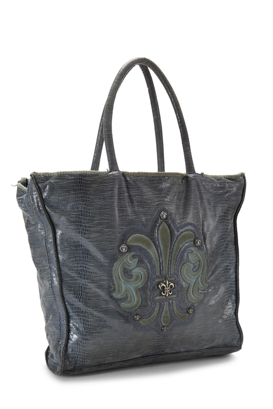 Blue Leather BS Fleur Tote, , large image number 1