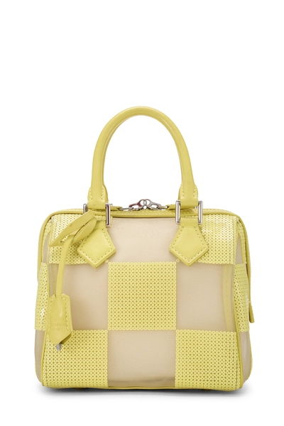 Louis Vuitton Yellow Damier Optic Mesh Speedy Cube TPM