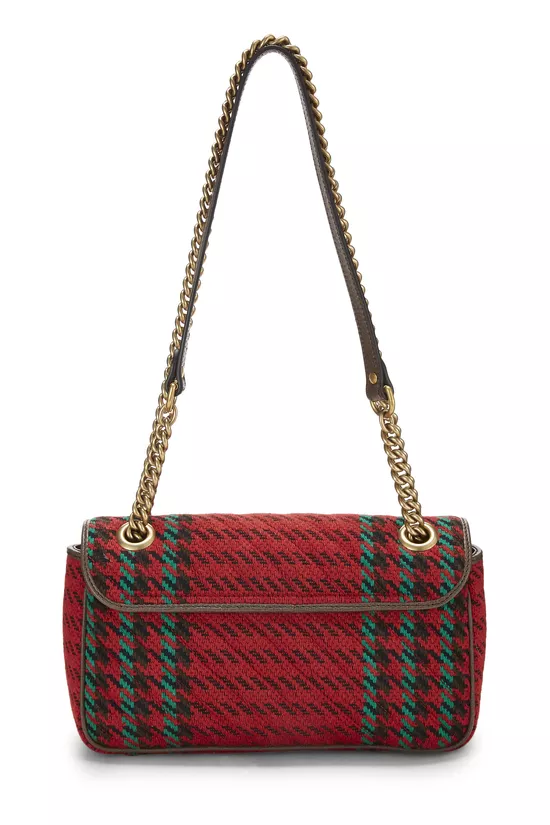Multicolor Houndstooth Wool Marmont Shoulder Bag Small, , large image number 3