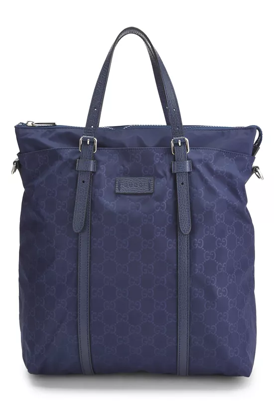 Blue GG Nylon Tote, , large image number 0