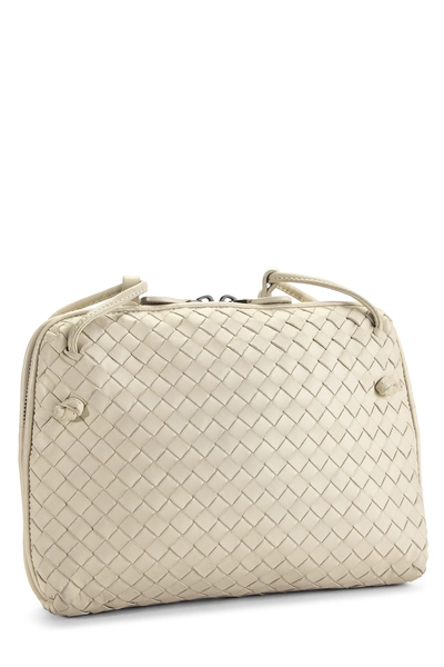 White Intrecciato Leather Nodini Crossbody, , large