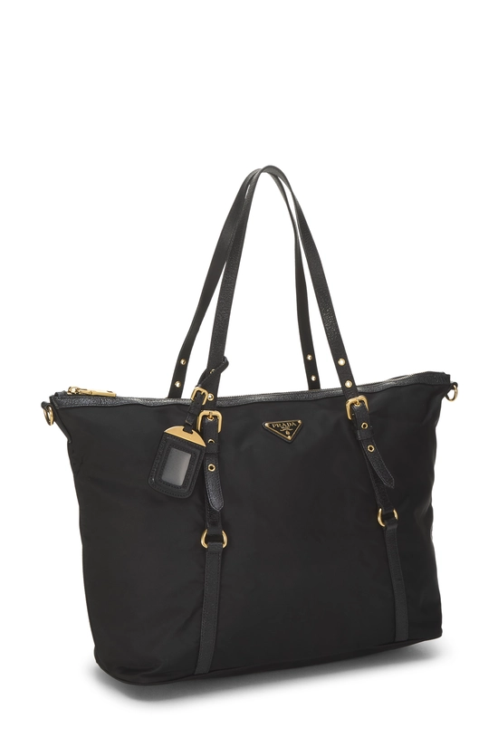 Black Nylon Buckle Tote, , large image number 1