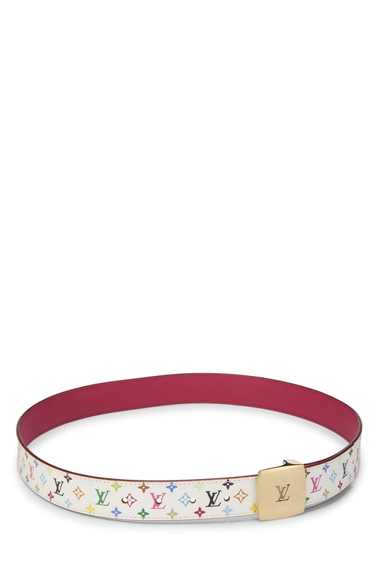 Takashi Murakami x Louis Vuitton White Monogram Multicolore Ceinture 85, , large image number 1