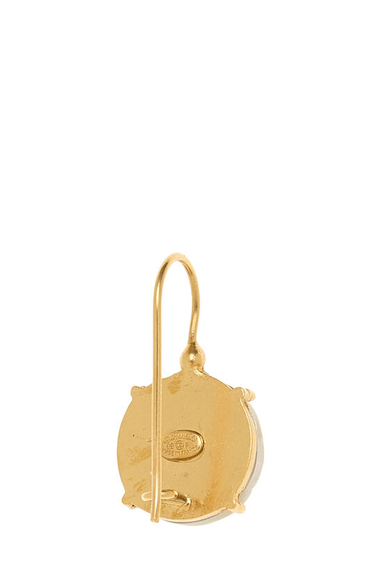 Gold Gripoix 'CC' Earrings, , large image number 2