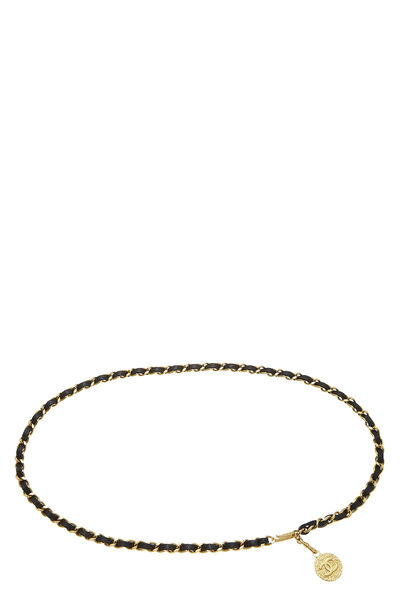 Black & Gold 'CC' Chain Belt