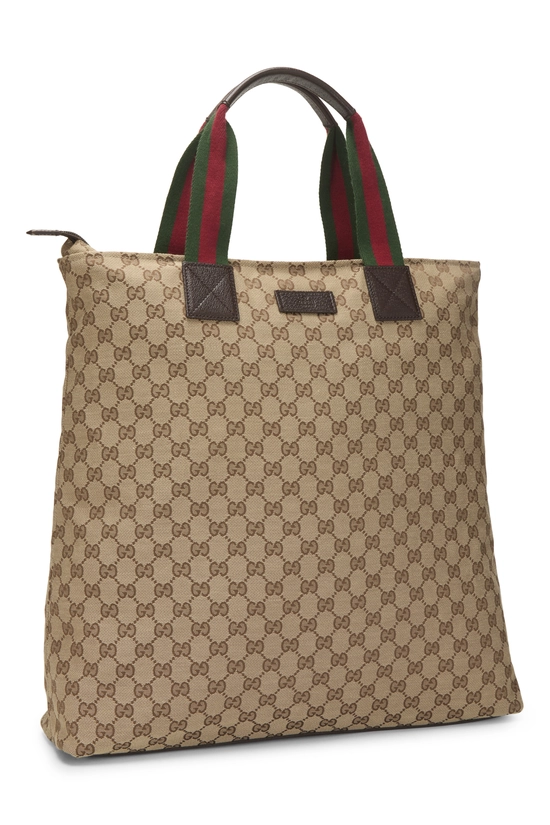 Original GG Canvas Web Vertical Tote, , large image number 1