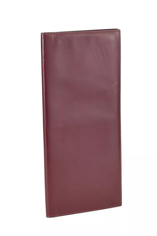 Burgundy Box Leather Business Card Book, , large image number 1