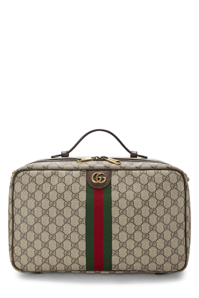 Gucci Brown Coated Canvas Savoy Shoe Case